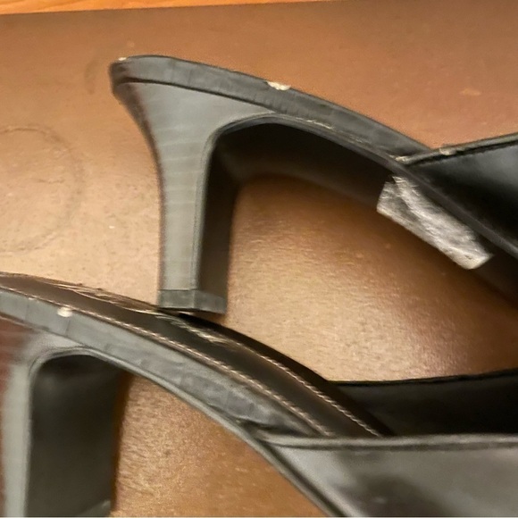 Life Stride black croc embossed buckle kitten heel size 10 - Picture 9 of 14